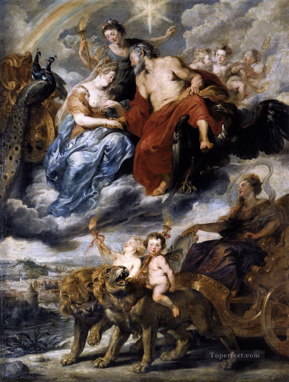 the meeting of the king and marie de medici at lyons 9th november 1600 1625 Peter Paul Rubens Oil Paintings
